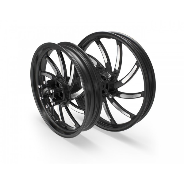 Royal Enfield Royal Enfield Classic 350 Black Style 1 Alloy Wheels - Dual, ALLOY WHEELS KIT,19/18,DISC